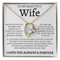 To My Beautiful Wife | Love Of My Life | Forever Love Necklace