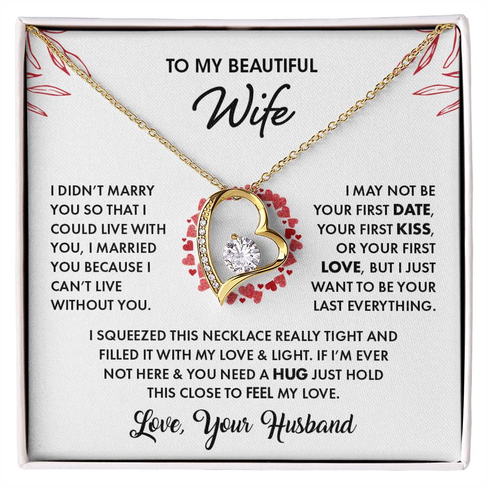 To My Beautiful Wife | Feel My Love (Forever Love Necklace)