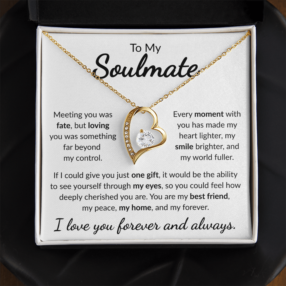 To My Soulmate | Meeting You Was Fate | Forever Love Necklace