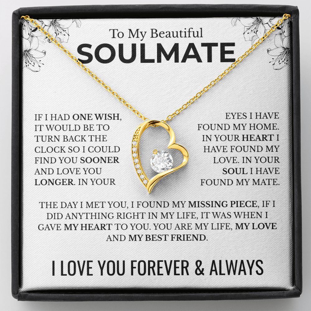 To My Soulmate | One Wish | Forever Love Necklace