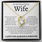 To My Beautiful Wife | Love Of My Life | Forever Love Necklace