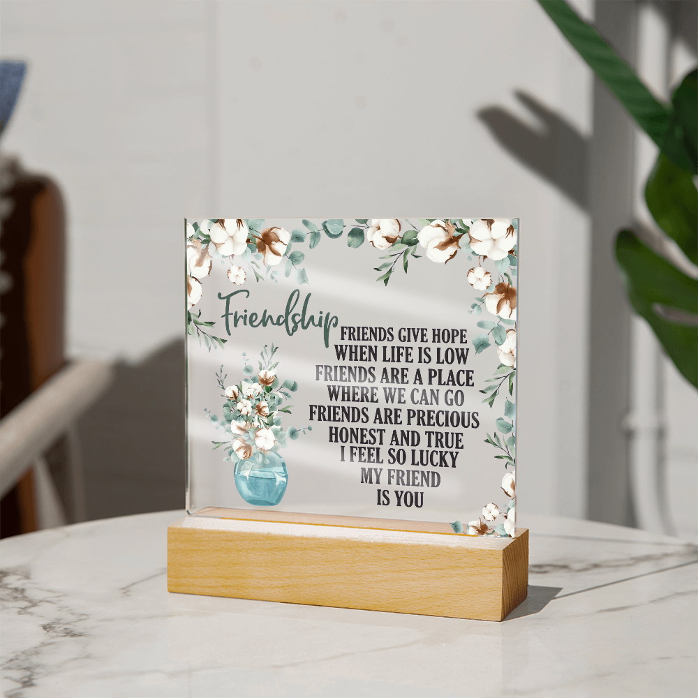 Friendship Acrylic Plaque - Gift For Friend - Galentines Day Gift