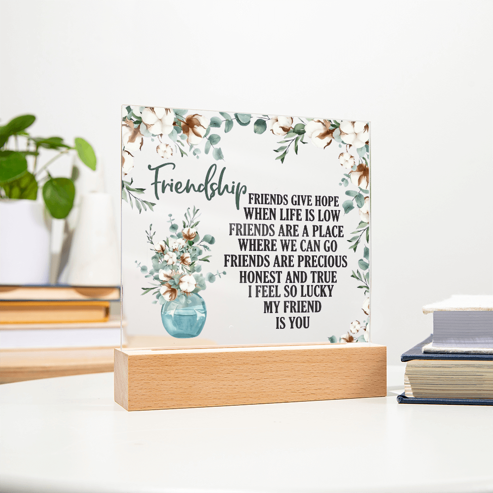 Friendship Acrylic Plaque - Gift For Friend - Galentines Day Gift