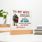 To My Wife Acrylic Plaque – A Beautiful Reminder That You're My Forever