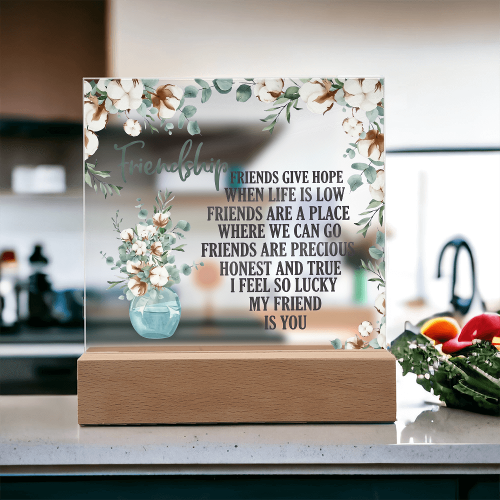 Friendship Acrylic Plaque - Gift For Friend - Galentines Day Gift