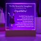 To My Daughter - Graduation Gift - Acrylic Plaque