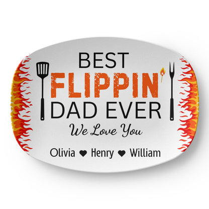 Best Flippin' Dad Personalized BBQ Platter
