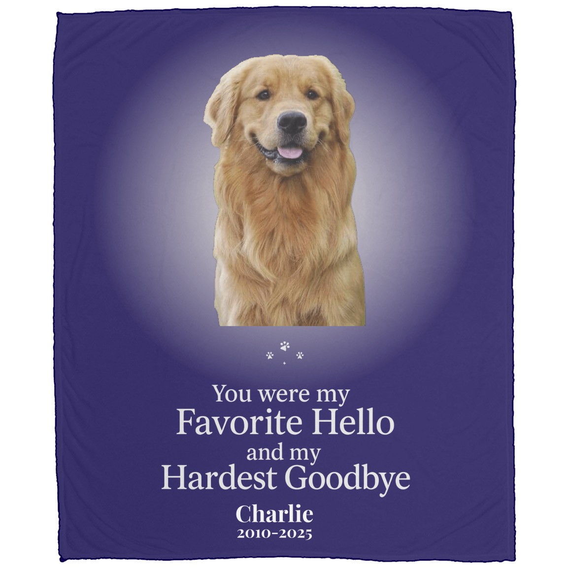 Personalized Pet Memorial Blanket | Hero Photo
