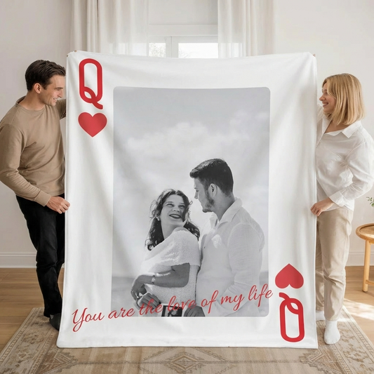 Personalized Photo Blanket for Couples, Love of Life