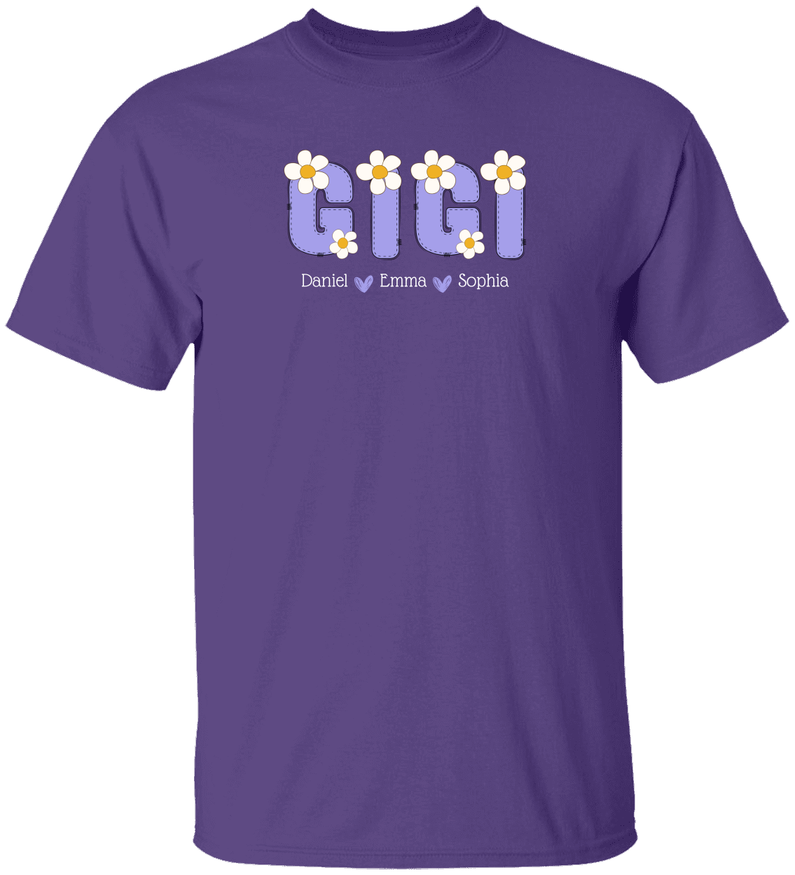 Custom Gigi Daisy Grandkids Mother's Day T-Shirt