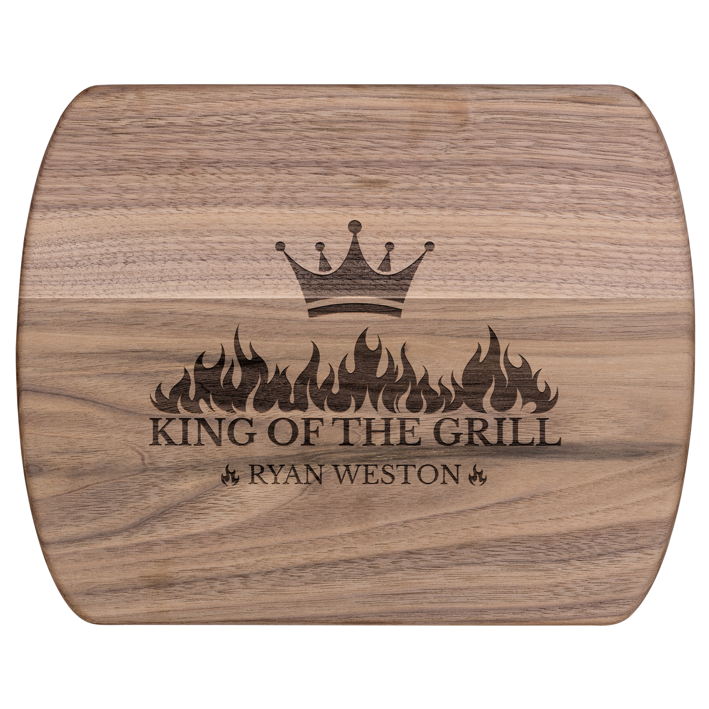 King of The Grill | Personalized Wooden Cutting Board