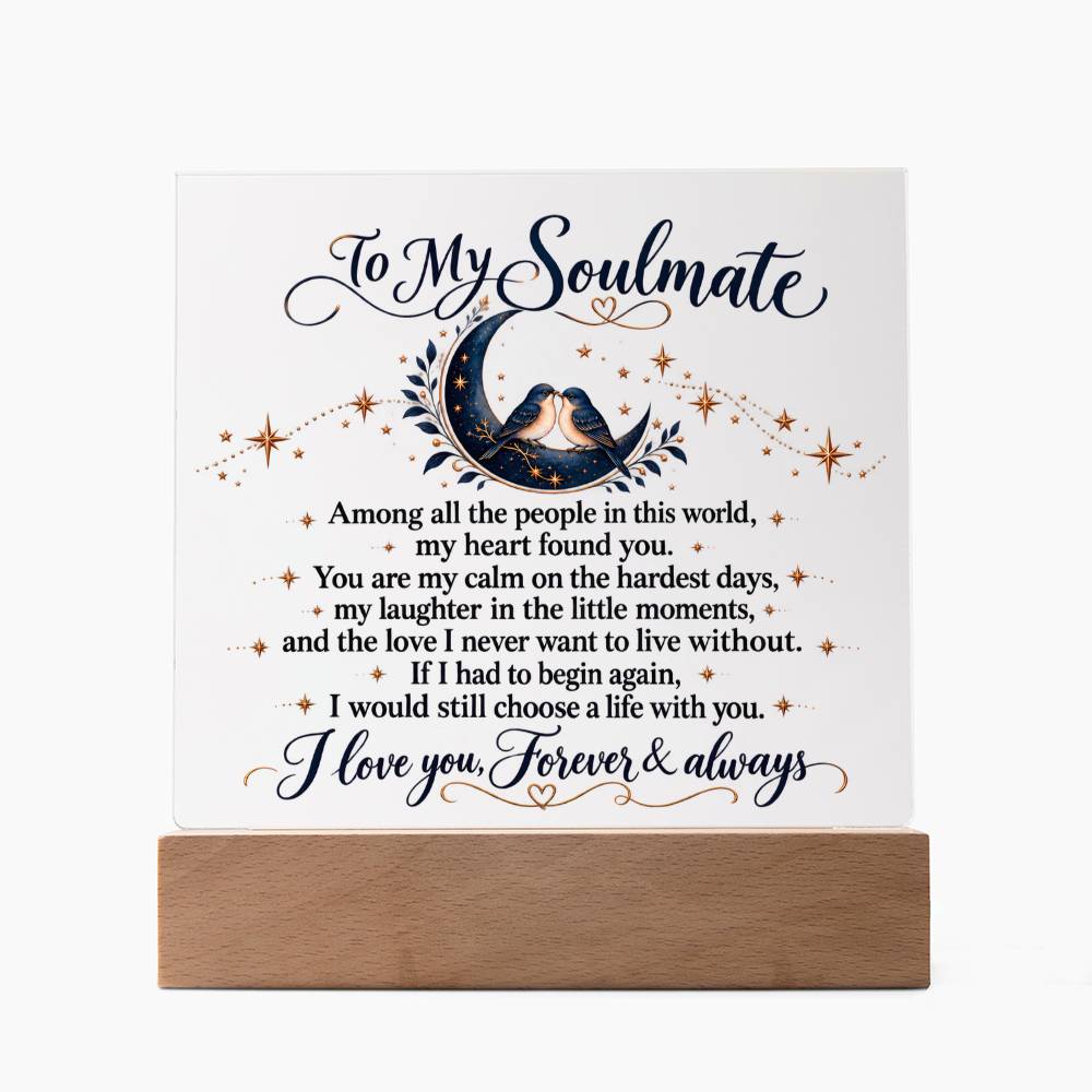 Acrylic Square Plaque – Soulmate Plaque