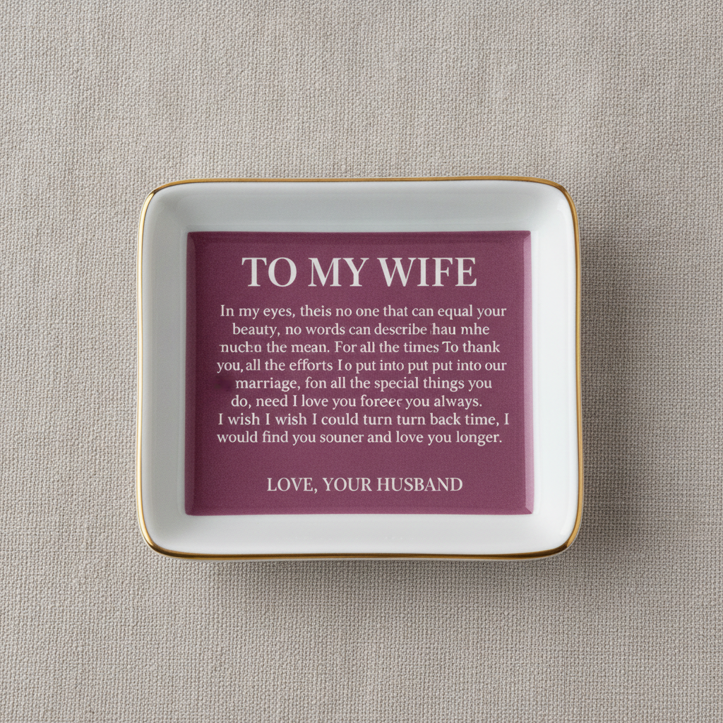 To My Wife dish linen close-up