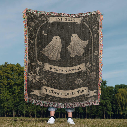 'Til Death Do Us Part-Ghost | Personalized Woven Blanket