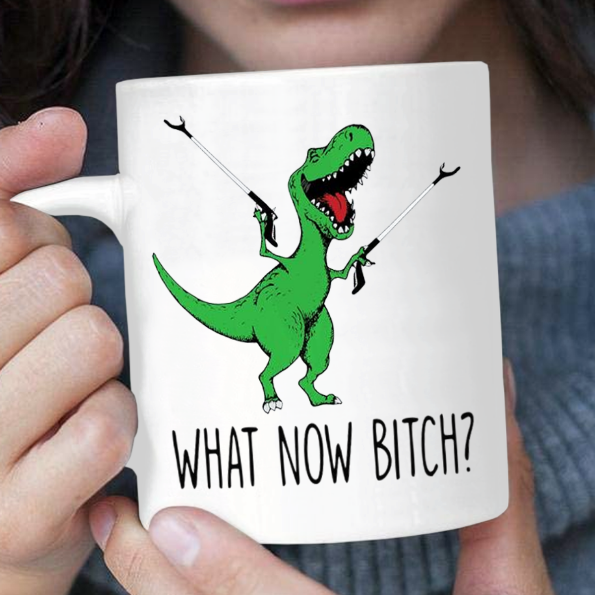 T-Rex What Now Bitch Mug