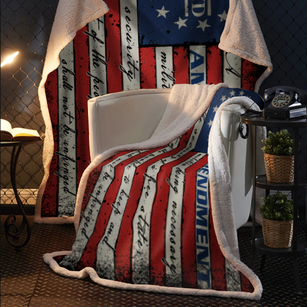 This Will Defend 2nd Amendment Flag Blanket