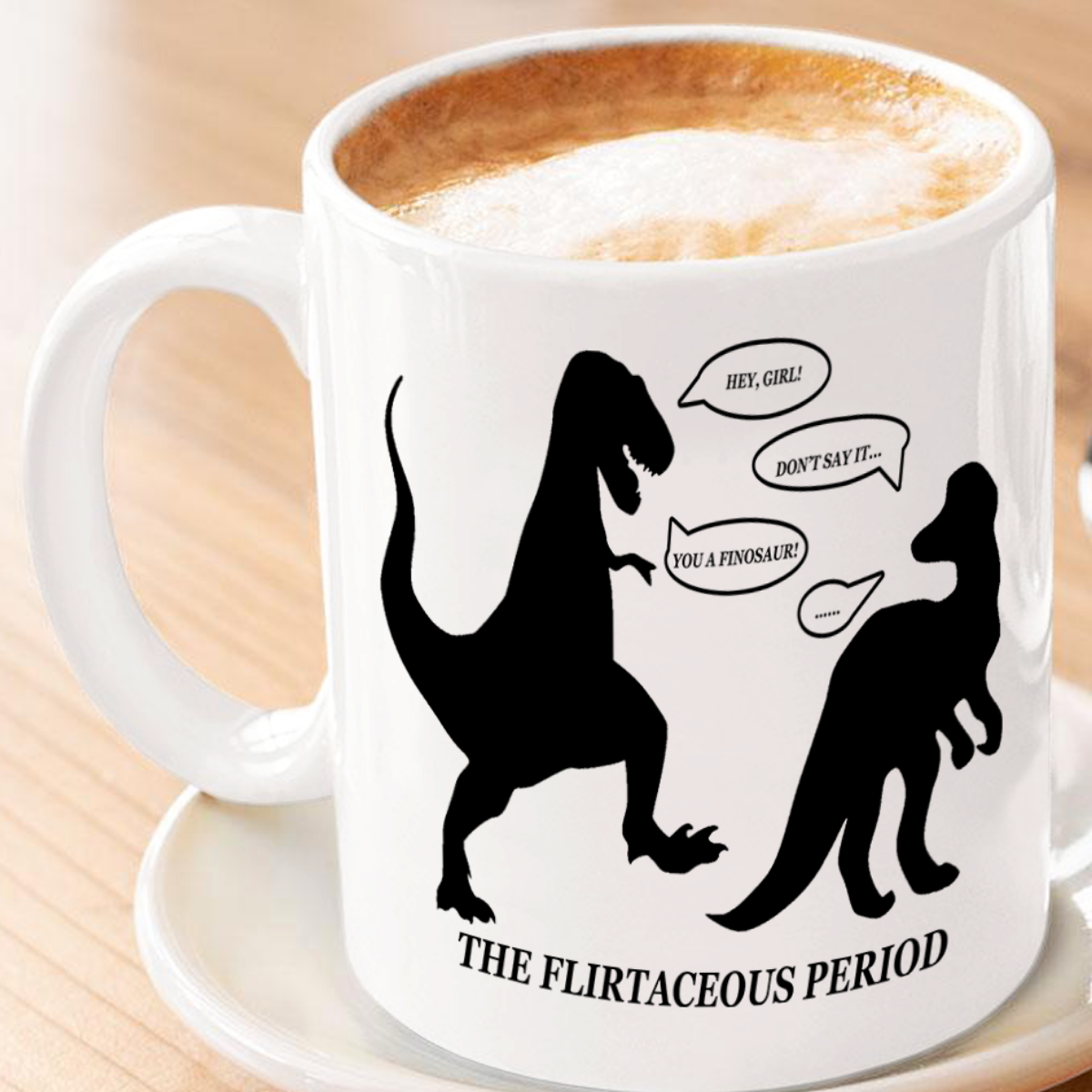 The Flirtaceous Period Dinosaur Mug