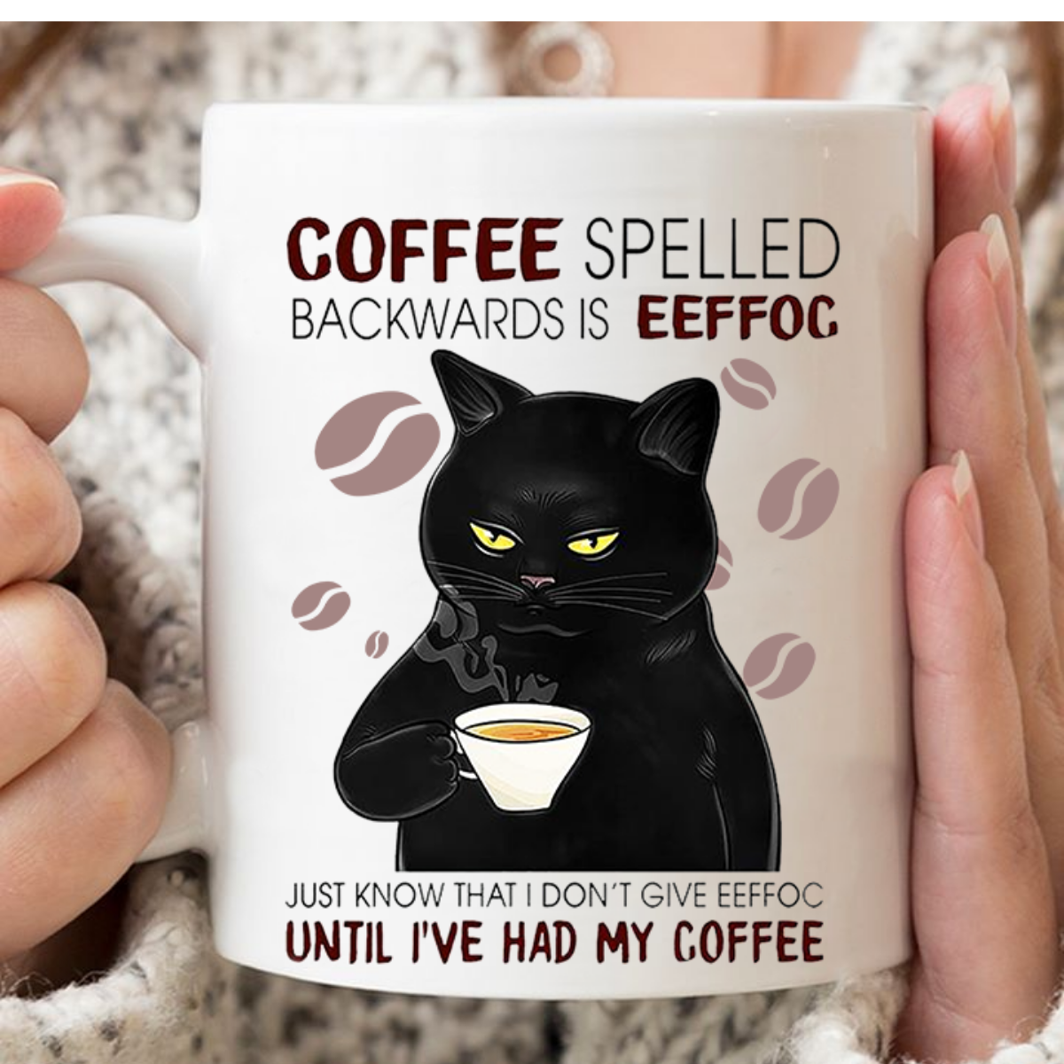 Coffee Spelled Backwards is Eeffoc Mug