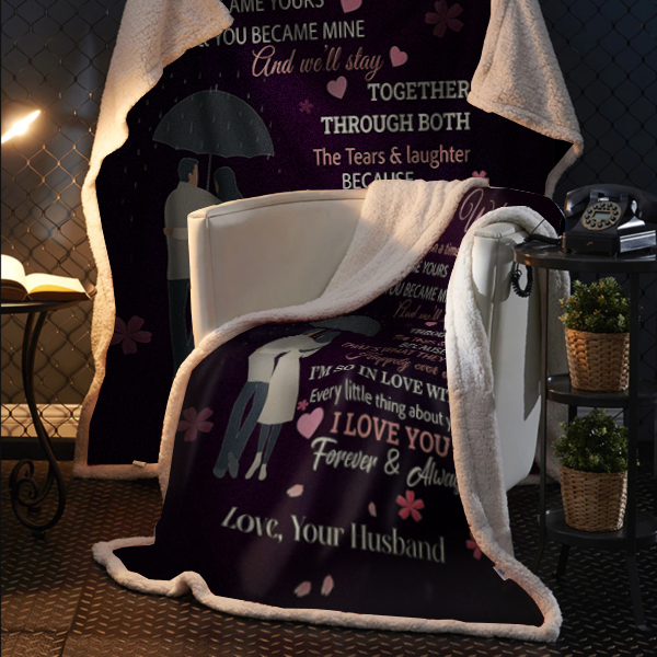 To my Wife - Once Upon A Time Premium Mink Sherpa Blanket 50x60