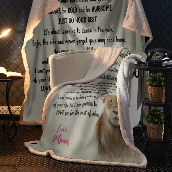 To My Daughter - Never Forget Premium Mink Sherpa Blanket