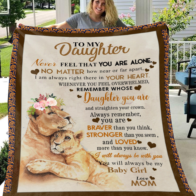 To My Daughter - You Are Braver Premium Mink Sherpa Blanket 50x60