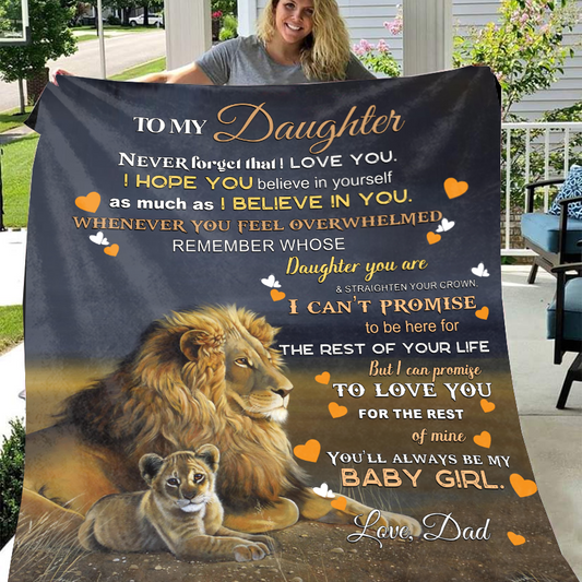 To My Daughter - You'll Always Be Premium Mink Sherpa Blanket 50x60