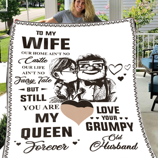 To My Wife You Are My Queen Forever Blanket