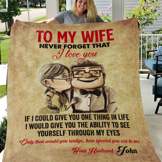 To my Wife - Never Forget Personalized Premium Mink Sherpa Blanket 50x60