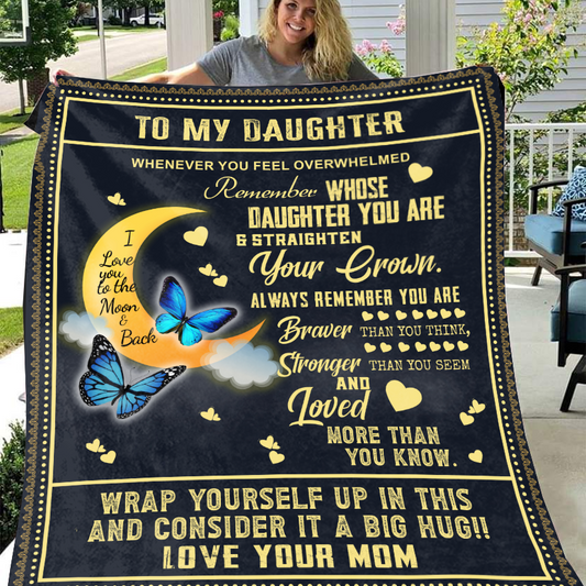 To My Daughter - Always Remember Premium Mink Sherpa Blanket 50x60