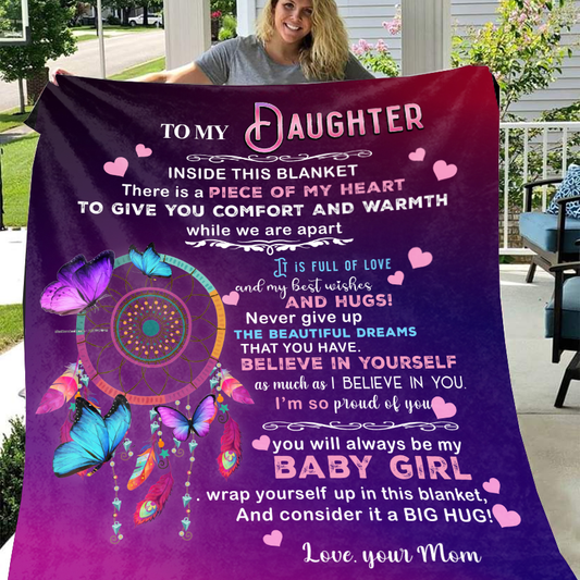 To My Daughter - I Believe In You Premium Mink Sherpa Blanket