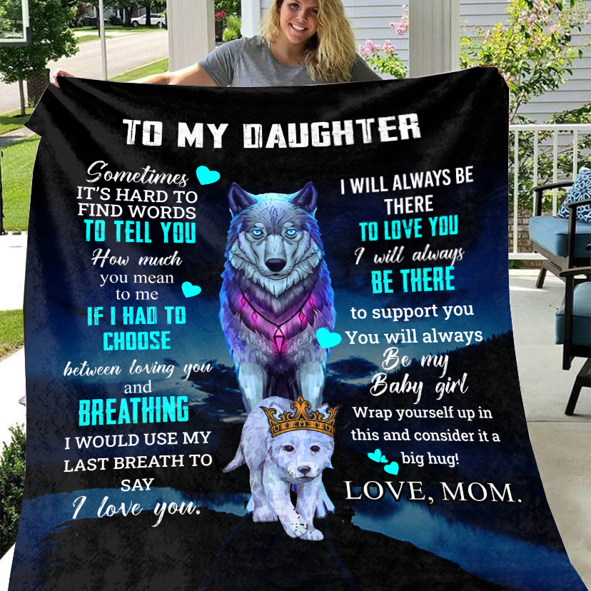 To My Daughter - I Will Always Premium Mink Sherpa Blanket