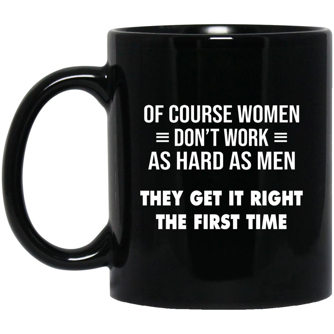 Women Don't Work Hard as Men Mug