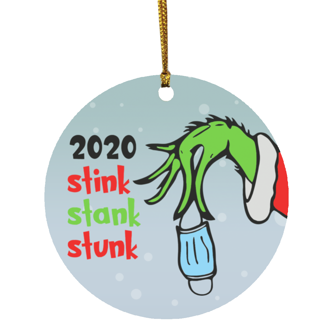 Tactical Xmas Stocking - Family Xmas Stockings with Grinch 2020 Stink Stank Stunk Ornament