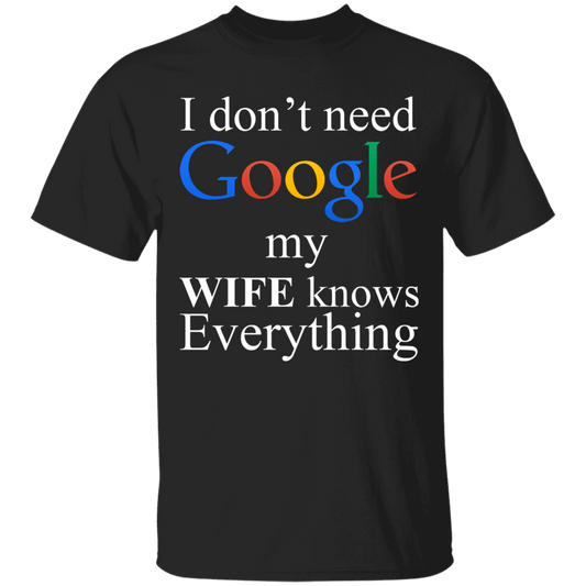 I Don't Need Google My Wife Knows Everything Apparel