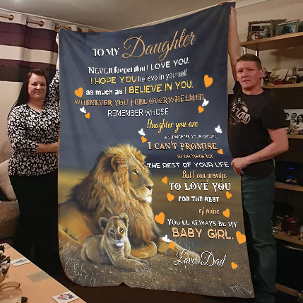 To My Daughter - You'll Always Be Premium Mink Sherpa Blanket 50x60