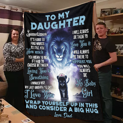 To My Daughter - I Will Always Be There Premium Mink Sherpa Blanket