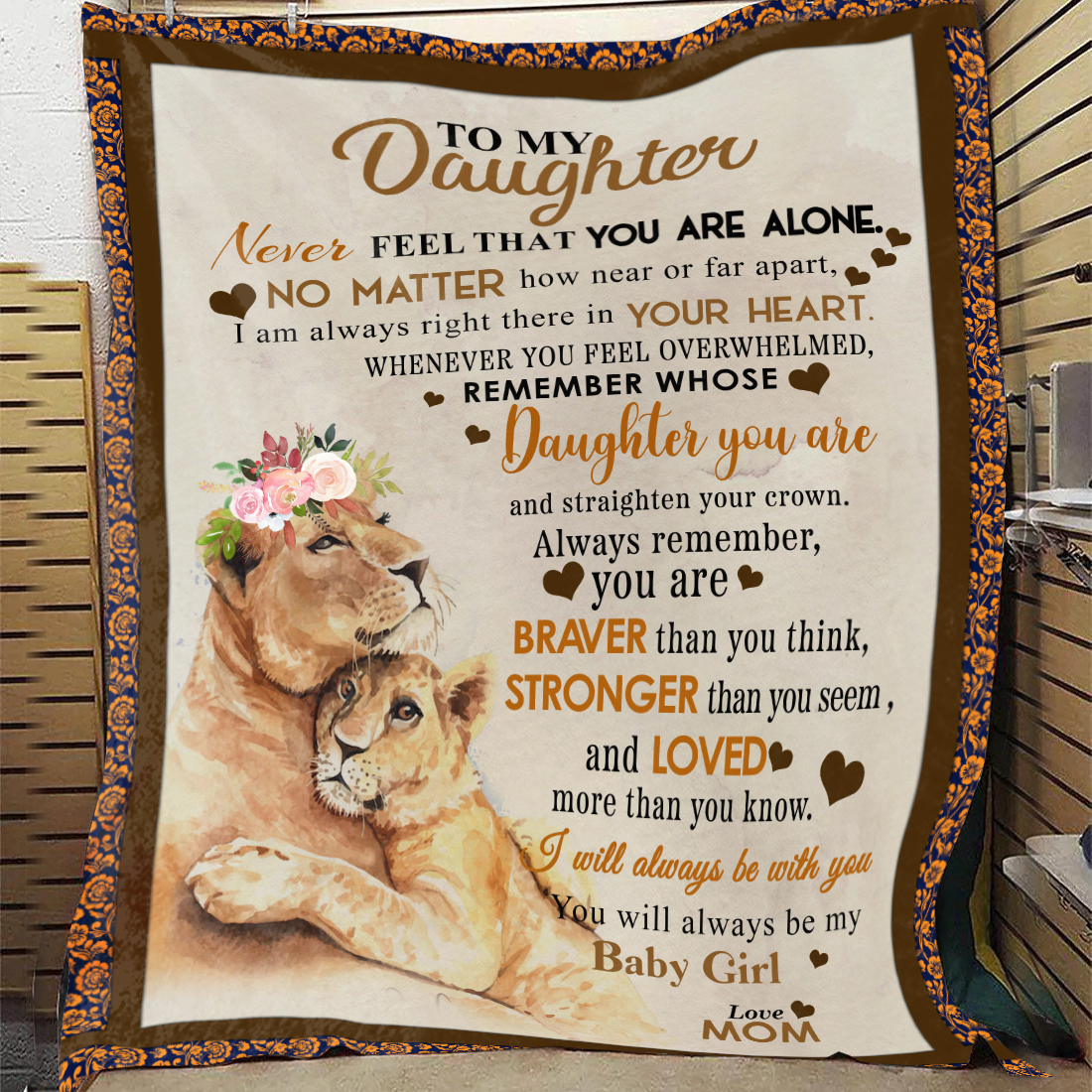 To My Daughter - You Are Braver Premium Mink Sherpa Blanket 50x60
