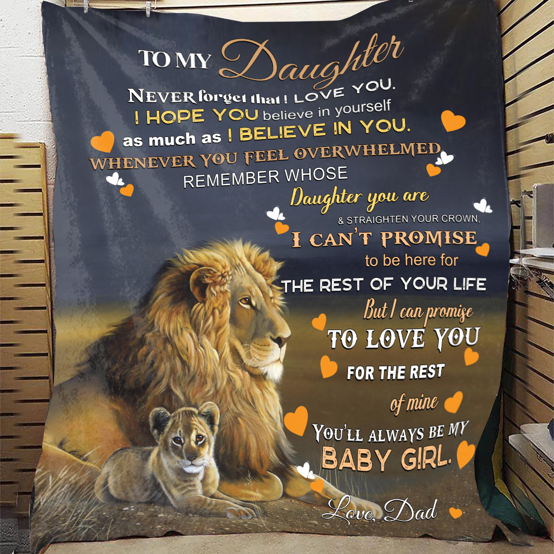 To My Daughter - You'll Always Be Premium Mink Sherpa Blanket 50x60