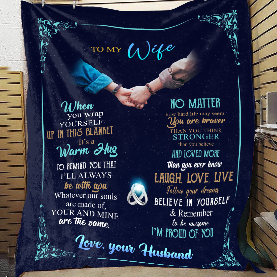 To My Wife - No Matter Premium Mink Sherpa Blanket 50x60