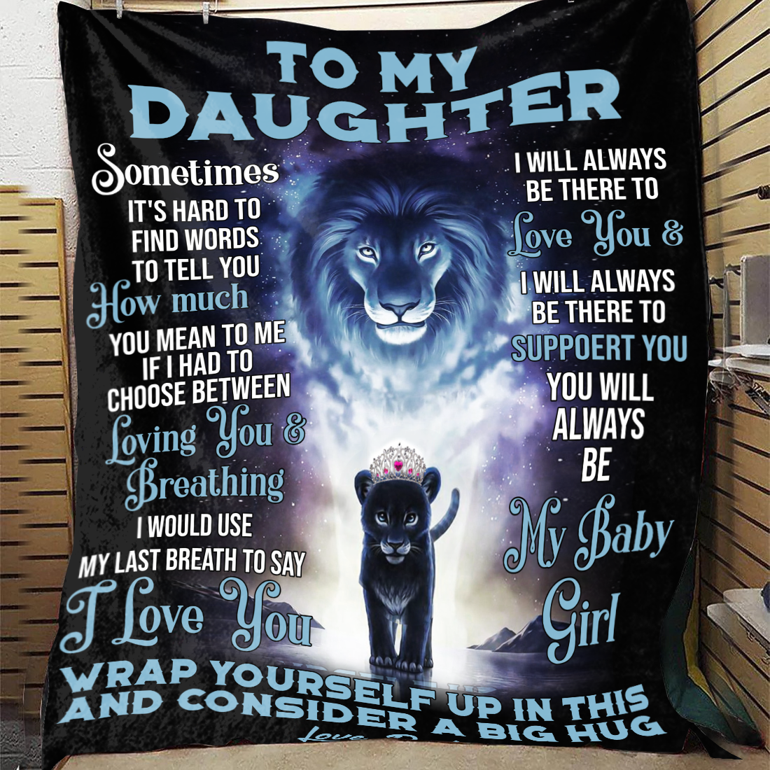 To My Daughter - I Will Always Be There Premium Mink Sherpa Blanket