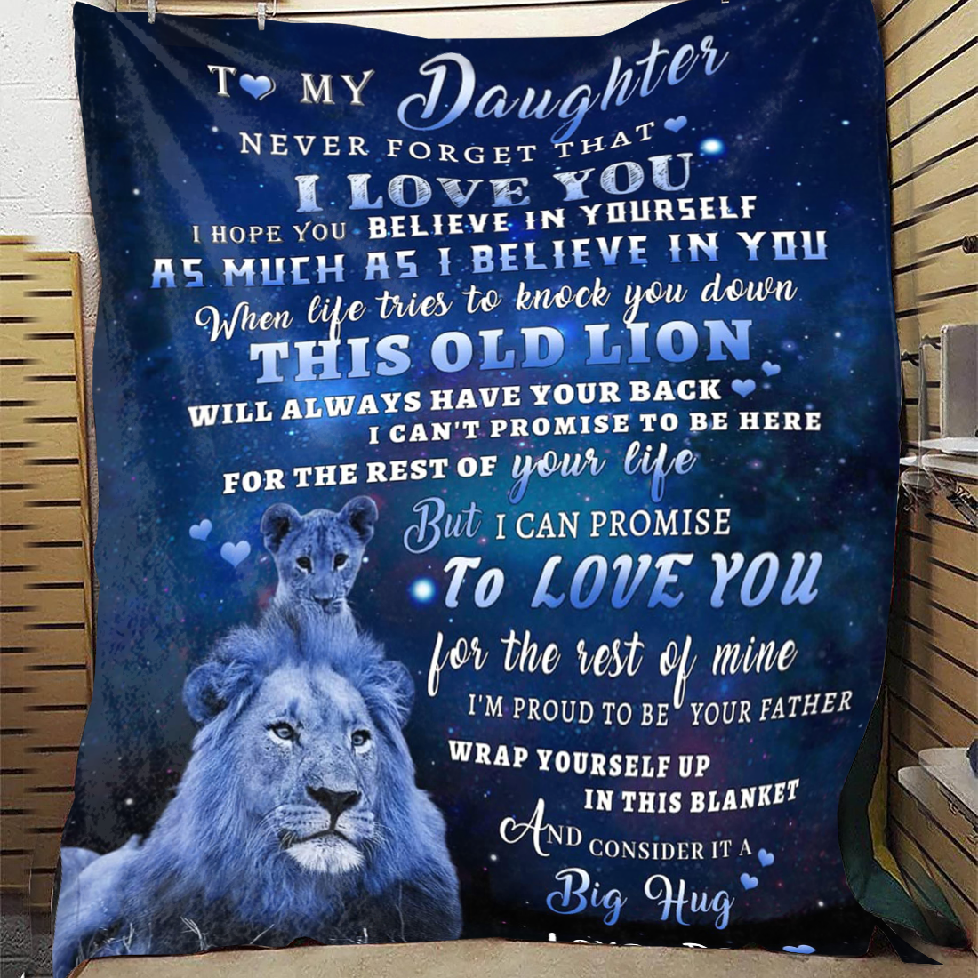 To My Daughter - I'm Proud Premium Mink Sherpa Blanket