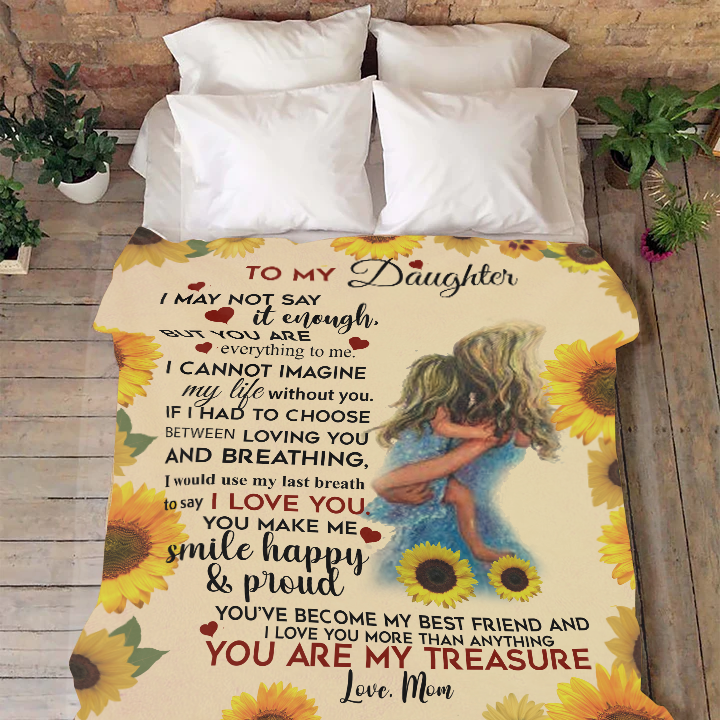 To My Daughter - You Are My Treasure Premium Mink Sherpa Blanket 50x60