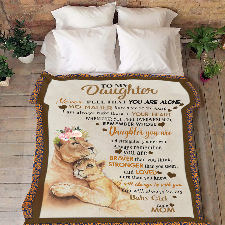 To My Daughter - You Are Braver Premium Mink Sherpa Blanket 50x60