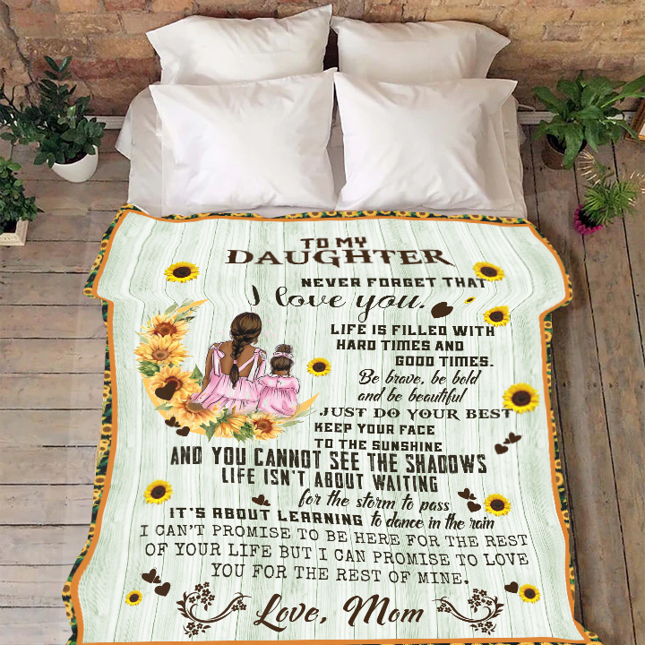 To My Daughter - Life Is Filled Premium Mink Sherpa Blanket 50x60