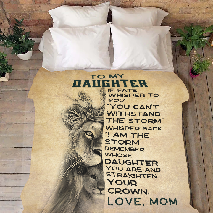 To My Daughter - I Am The Storm Premium Mink Sherpa Blanket 50x60