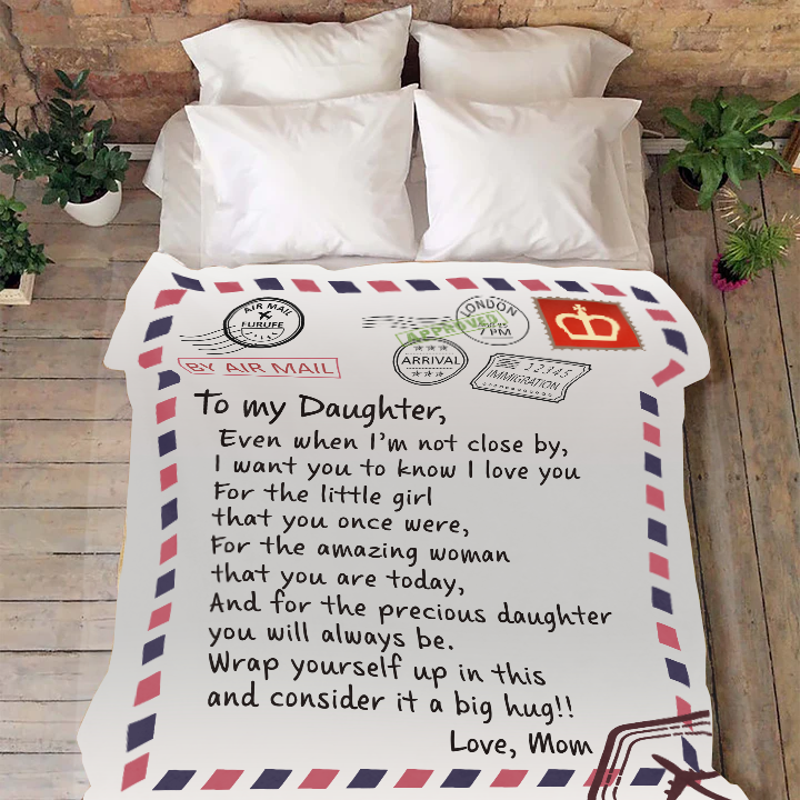 To My Daughter - Even When Premium Mink Sherpa Blanket 50x60