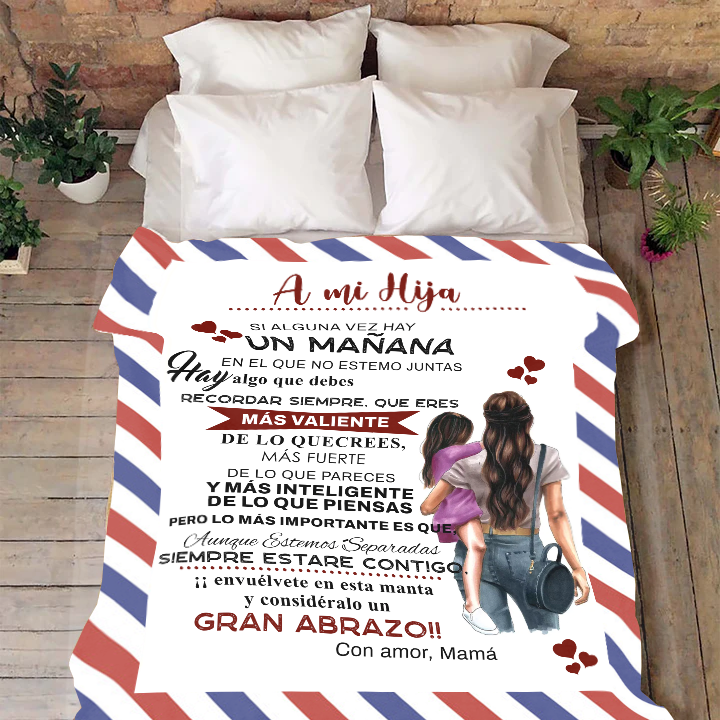 A Mi Hija Premium Mink Sherpa Blanket 50x60