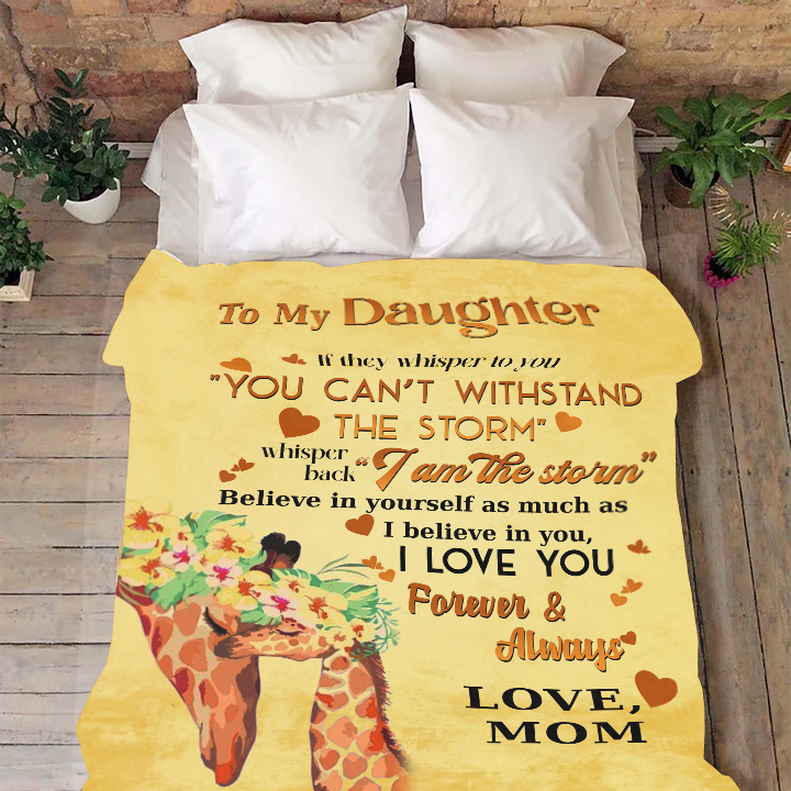 To My Daughter - Believe in Yourself Premium Mink Sherpa Blanket 50x60