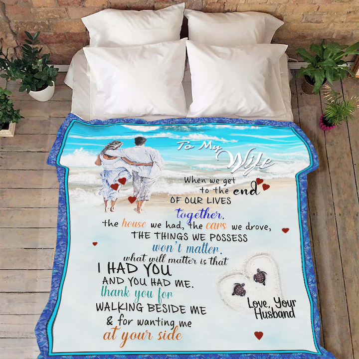 To My Wife Thank You Premium Mink Sherpa Blanket We Want Gifts Too