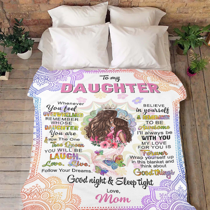To My Daughter - Whenever You Feel Premium Mink Sherpa Blanket